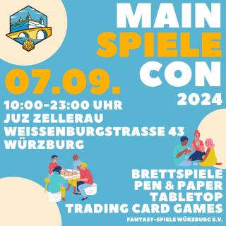Wir vom Fantasy-Spiele Würzburg e.V. laden Euch am Samstag, 07.09.24, ab 10 Uhr ins Jugendzentrum 